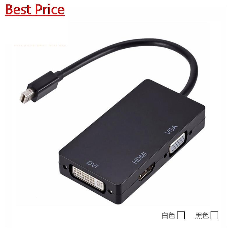  20 / 3 in 1 Mini DP DisplayPort-HDMI/DVI/VGA ÷ Ʈ ̺ -Apple MacBook   ̺